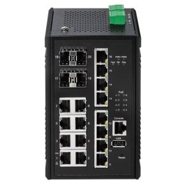Edimax Industrial 16-Port Gigabit PoE+ Web Managed Switch with 8 PoE+ Ports and 4 SFP Slo IGS-5416P 10/100/1000 Mbps (RJ-45), We