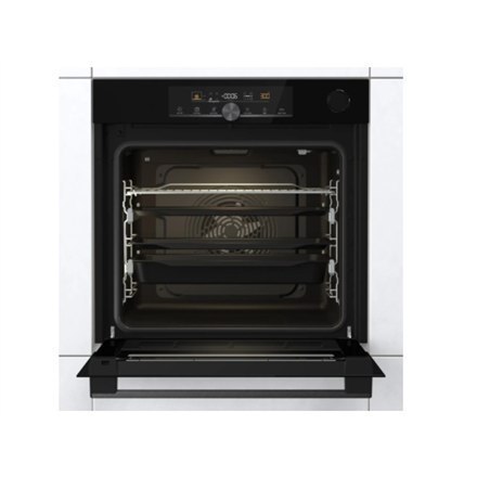 Gorenje | BSA6747A04BG | Piekarnik | 77 L | Wielofunkcyjny | EcoClean | Sterowanie mechaniczne | Funkcja pary | Tak | Wysokość 5