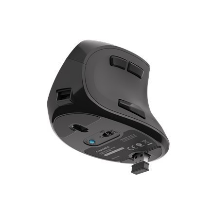 Natec | Mysz pionowa | Euphonie | Bezprzewodowa | Odbiornik Bluetooth/USB Nano | Czarny