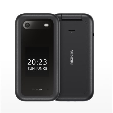 Nokia | 2660 Flip | Czarny | 2,8 " | TFT LCD | 240 x 320 | Unisoc | 0,128 GB | Dual SIM | Nano-SIM | Tak | Aparat główny 0,3 MP 