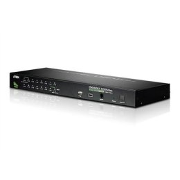 Aten CS1716A 16-portowy przełącznik KVM PS/2-USB VGA z portem Daisy-Chain i obsługą urządzeń peryferyjnych USB Aten | 16-portowy
