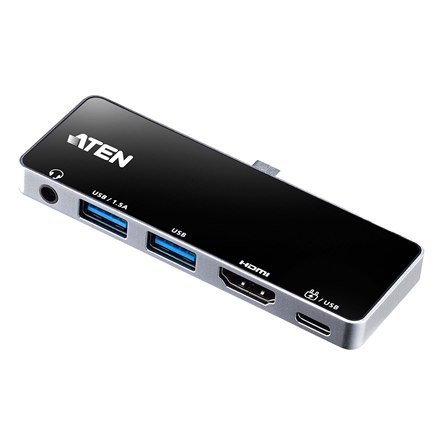Aten UH3238 USB-C Travel Dock with Power Pass-Through Aten | USB-C Travel Dock with Power Pass-Through | UH3238-AT | Dock | Port