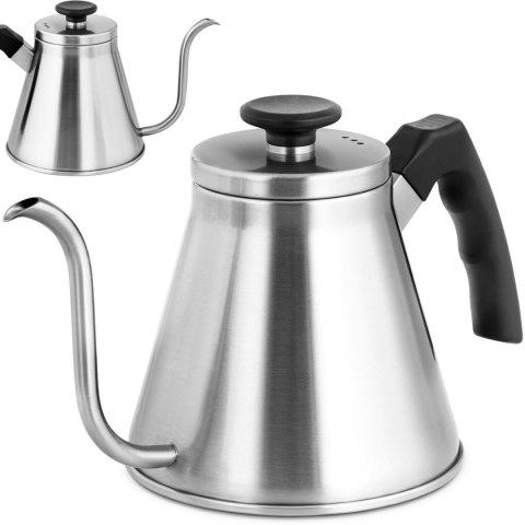 Czajnik gęsia szyja ze stali nierdzewnej do kuchenki indukcyjnej 1.2 l srebrny