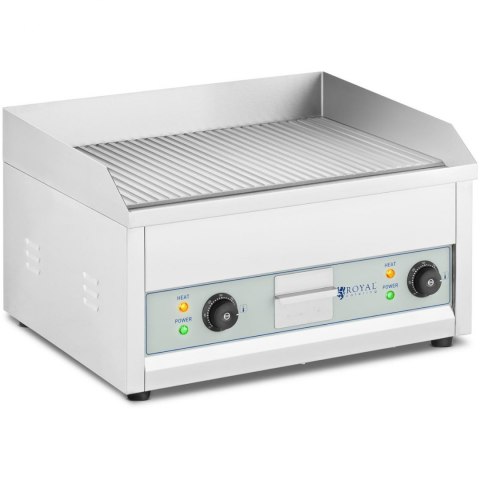 Grill elektryczny płyta grillowa ryflowana podwójna 600 x 400 mm 2 x 2500 W