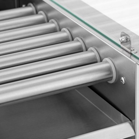 Podgrzewacz grill rolkowy do parówek hot-dogów z osłoną - 7 rolek 700 W