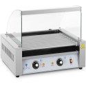 Podgrzewacz grill rolkowy do parówek hot-dogów z osłoną - 9 rolek 900 W