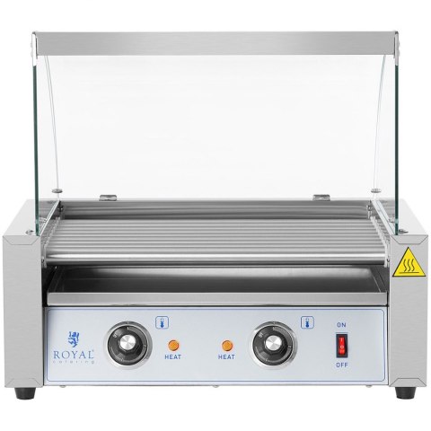 Podgrzewacz grill rolkowy do parówek hot-dogów z osłoną - 9 rolek 900 W