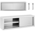 Szafa ścienna gastronomiczna z drzwiami przesuwanymi STAL 170 kg 150 x 40 x 50 cm