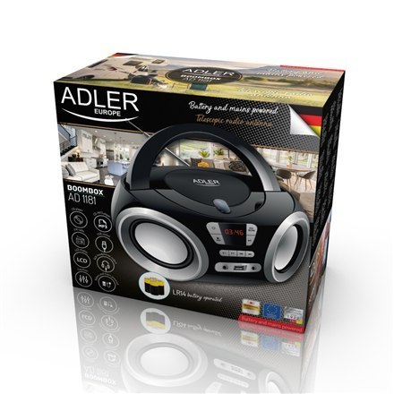 Adler | AD 1181 | CD Boombox | Głośniki | Łączność USB