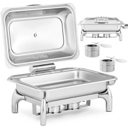 Podgrzewacz do potraw stołowy na pastę z pokrywą z okienkiem GN 1/1 9 l