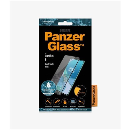 PanzerGlass | Ochraniacz ekranu - szkło | OnePlus 9 | Szkło hartowane | Czarny | Przezroczysty