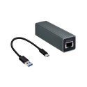 QNAP QNA-UC5G1T USB 3.0 to single port RJ45 5GbE/2.5GbE/1GbE/100MbE adapter, bus powered, USB type-c, 20cm USB-C to USB-A cable