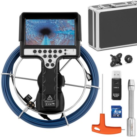Endoskop kamera diagnostyczna inspekcyjna w walizce 12 LED SD 30 m