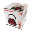 Morphy richards 102004 Standard kettle, Stainless steel, Red, 3000 W, 360° rotational base, 1.5 L