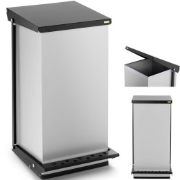 Kosz na śmieci prostokątny z otwieraniem nożnym STAL 70 l