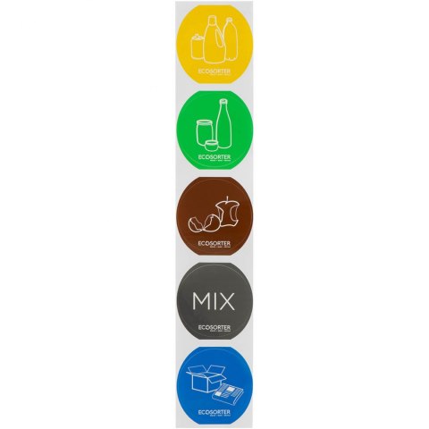 Zestaw koszy pojemników do segregacji sortowania śmieci 4 x 25 l