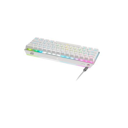 Corsair | K70 PRO MINI | Klawiatura dla graczy | Podświetlenie LED RGB | NA | Biała | Bezprzewodowa | Bluetooth | CHERRY MX Red 