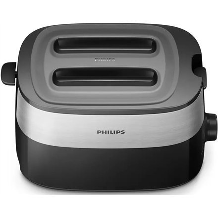 Philips | HD2517/90 Daily Collection | Toster | Moc 830 W | Liczba gniazd 2 | Materiał obudowy tworzywo sztuczne | Czarny/stal n