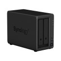 Synology Tower NAS DS720+ up to 2 HDD/SSD Hot-Swap, Intel Celeron J4125 Quad Core, Processor frequency 2 GHz, 2 GB, DDR4, 2xM.2