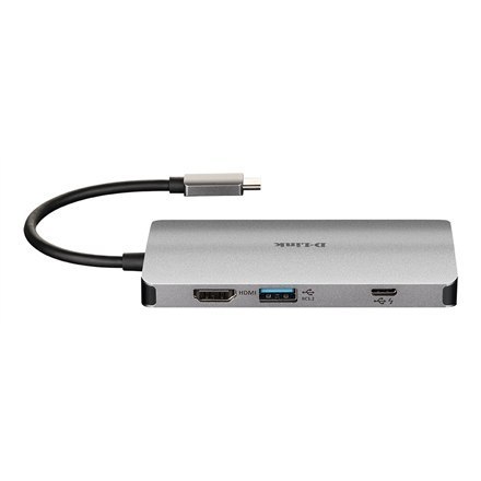 D-Link | Koncentrator USB-C 8 w 1 z HDMI/Ethernetem/Czytnikiem kart/Zasilaniem | DUB-M810 | Koncentrator USB | Miesiące gwarancj