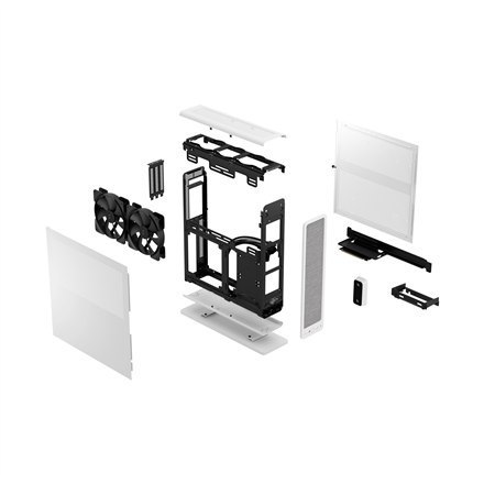 Fractal Design | Ridge | FD-C-RID1N-02 | Okno boczne | Biały | Mini ITX | Zasilacz w zestawie Nie | SFX, SFX-L