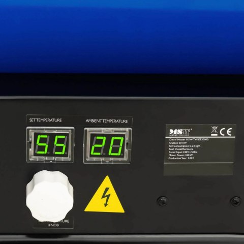 Nagrzewnica dmuchawa olejowa budowlana na olej ropę do 185 m2 38 l 28600 W