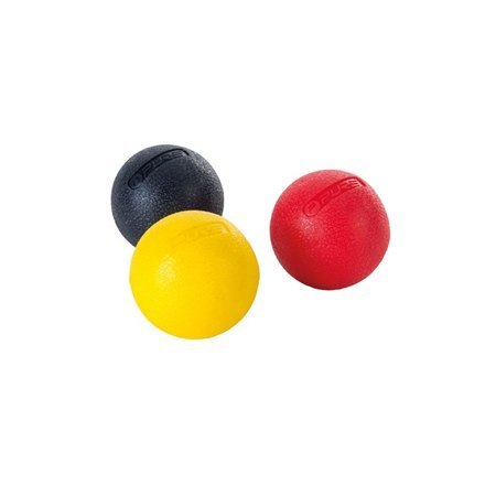 Pure2Improve | Zestaw 3 piłek do masażu, 5 cm | Czarny, czerwony, żółty