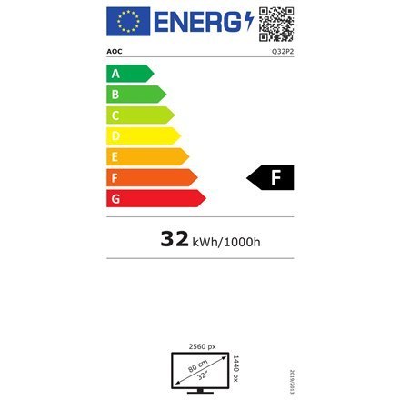 AOC | Q32P2 | 31,5 " | IPS | WQHD | 16:9 | 4 ms | 250 cd/m² | Wyjście słuchawkowe (3,5 mm) | Porty HDMI w ilości 2 | 75 Hz