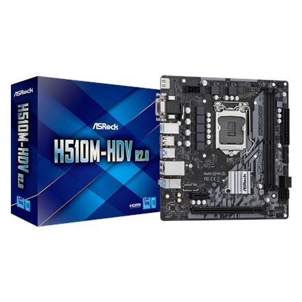 ASRock | H510M-HDV R2.0 | Rodzina procesorów Intel | Gniazdo procesora LGA1200 | DDR4 DIMM | Gniazda pamięci 2 | Obsługiwane int