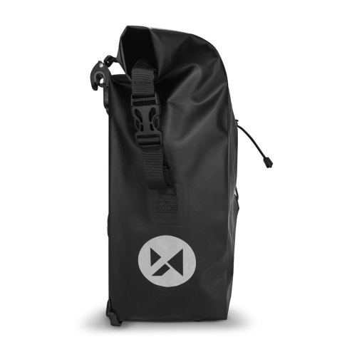 Wodoodporna torba rowerowa sakwa na bagażnik 25l czarny