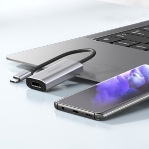 Kabel adapter przejściówka z USB Typ C - HDMI 8K 60Hz szary