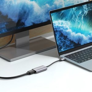 Kabel adapter przejściówka z USB Typ C - HDMI 8K 60Hz szary