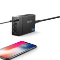 Ładowarka sieciowa 3xUSB 1xUSB Typ C 60W Power Delivery czarny