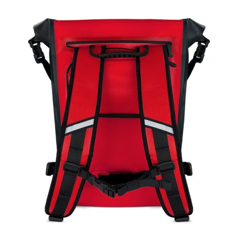 Wodoodporny plecak na bagażnik rowerowy torba rowerowa 2w1 23l czerwony