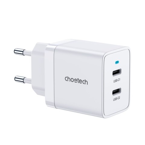 Ładowarka sieciowa 2xUSB-C PD 40W biała