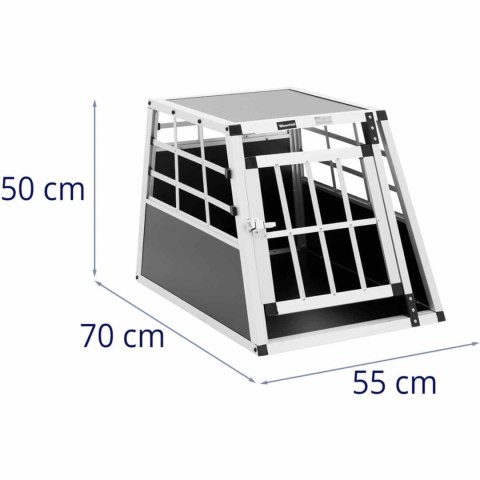 Transporter klatka metalowa do przewozu psa trapezowa 55 x 70 x 50 cm
