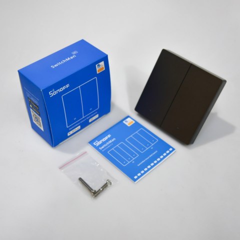 Inteligentny 2-kanałowy przełącznik ścienny WiFi czarny M5-2C-86