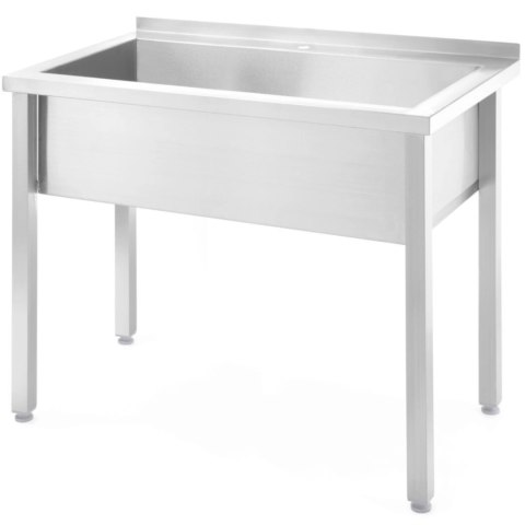 Basen zlew gastronomiczny jednokomorowy spawany Budget Line STAL 1000 x 600 x 850 mm - Hendi 816714