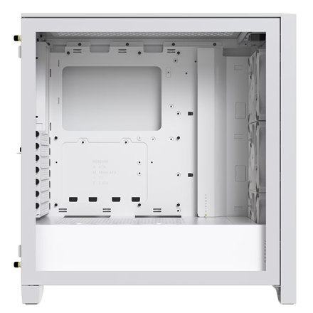 Corsair | Obudowa PC ze szkła hartowanego | iCUE 4000D RGB AIRFLOW | Okno boczne | Biały | Mid-Tower | Zasilacz w zestawie Nie