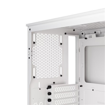 Corsair | Obudowa PC ze szkła hartowanego | iCUE 4000D RGB AIRFLOW | Okno boczne | Biały | Mid-Tower | Zasilacz w zestawie Nie