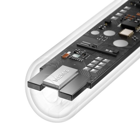Bezprzewodowe słuchawki Bluetooth 5.0 TWS douszne wodoodporne IPX5 E8 biały