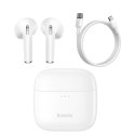 Bezprzewodowe słuchawki Bluetooth 5.0 TWS douszne wodoodporne IPX5 E8 biały