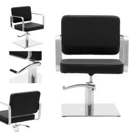 Fotel fryzjerski barberski kosmetyczny wys. 46-61 cm PLYMOUTH - czarny