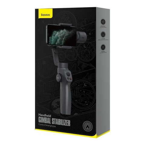 Gimbal do telefonu smartfona ręczny stabilizator obrazu 3 osiowy szary