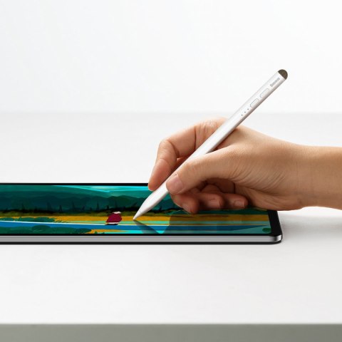Aktywny rysik stylus pen do iPad Pro Air z końcówka do ekranów pojemnościowych biały