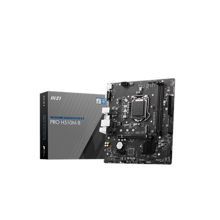 MSI | PRO H510M-B | Rodzina procesorów Intel | Gniazdo procesora LGA1200 | DDR4 DIMM | Gniazda pamięci 2 | Obsługiwane interfejs