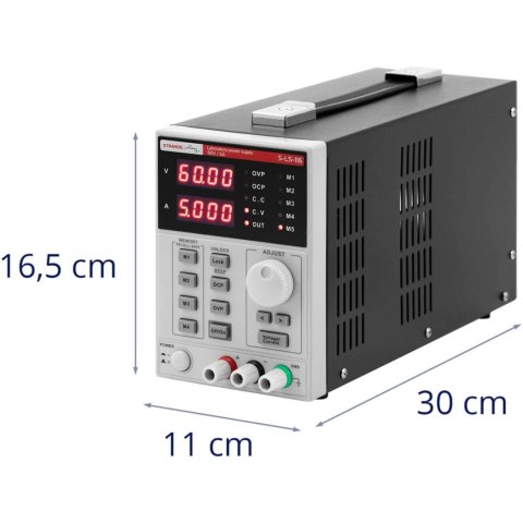 Zasilacz laboratoryjny serwisowy 0-60 V 0-5 A DC 550 W LED USB RS233