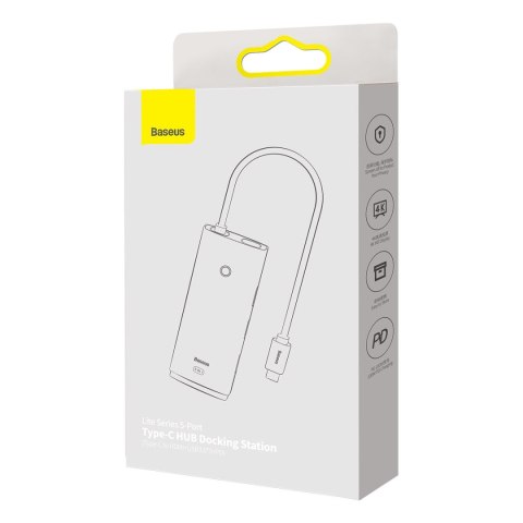 Lite Series przejściówka HUB USB-C HDMI 4x USB 3.0 20cm czarny