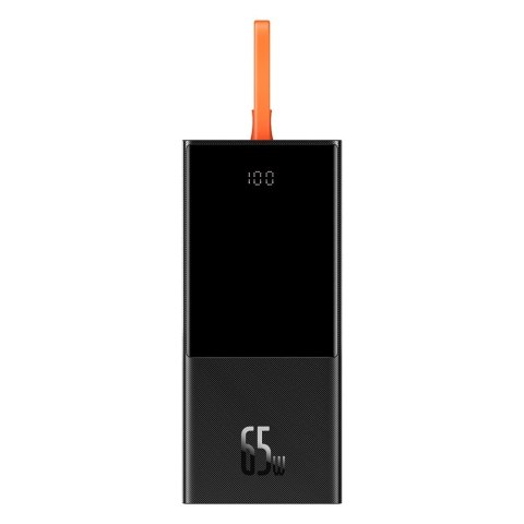 Powerbank 20000mAh 65W 2xUSB USB-C kabel USB-C Quick Charge czarny