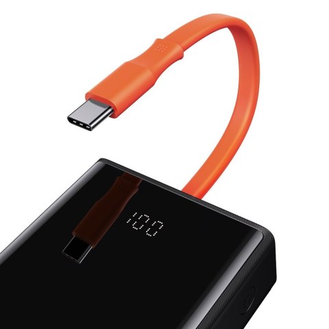 Powerbank 20000mAh 65W 2xUSB USB-C kabel USB-C Quick Charge czarny